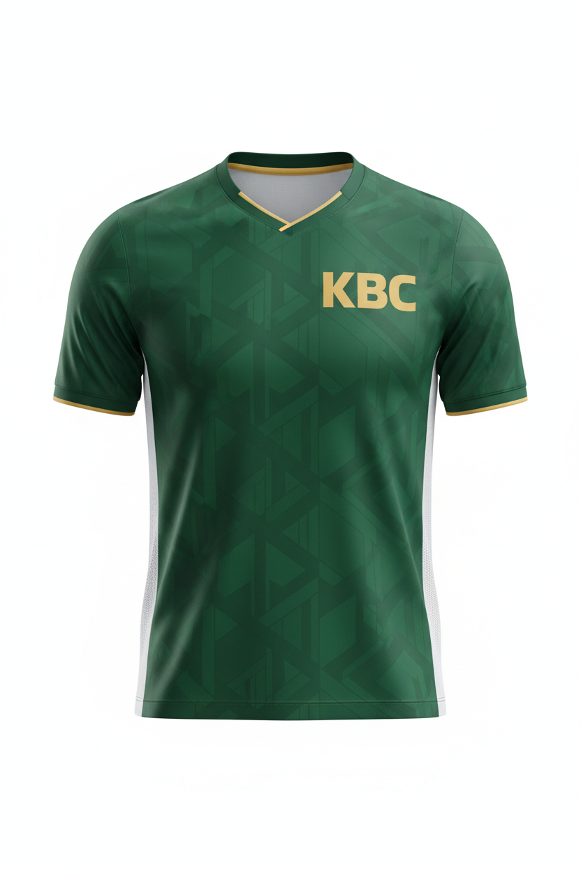 KBC Football Jersey - Forest Green & Gold